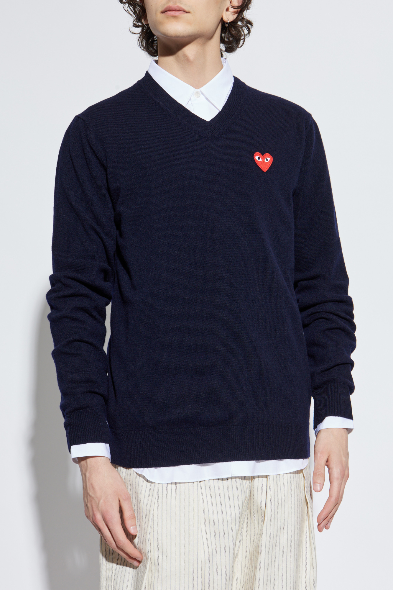Comme des Garçons Play V-neck sweater | Men's Clothing | Vitkac